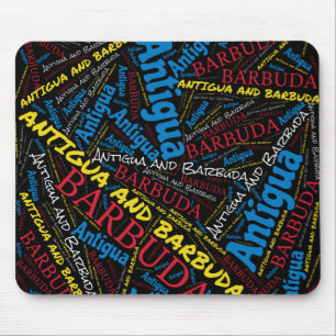 Bliksem Antigua en Barbuda Flag Colors Patriot Muismat