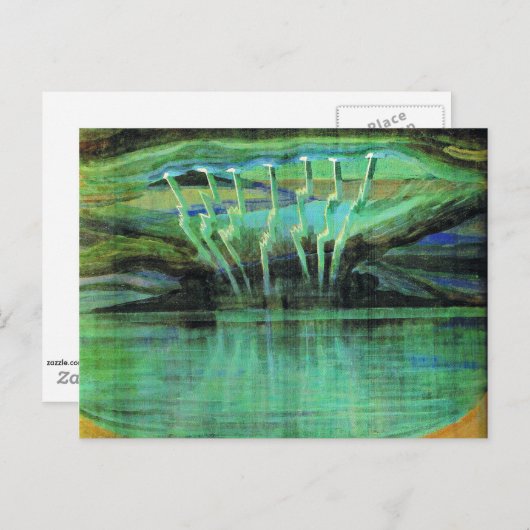 Bliksem, beroemd schilderij van Mikalojus Ciurlion Briefkaart (Voorkant / Achterkant)