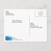 Bliksem bij Navarra Beach pier Dank u Briefkaart (Achterkant)