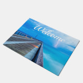 Bliksem bij Navarre Beach Pier Deurmat (Schuin)