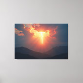 Bliksem bij schemering canvas afdruk (Voorkant)