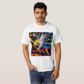 Bliksem boven Mountain Peaks 1 T-shirt (Voorkant volledig)