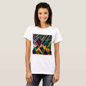Bliksem boven Mountain Peaks T-shirt (Voorkant volledig)