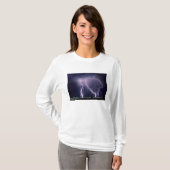 Bliksem boven Salt Lake Valley, Utah. T-shirt (Voorkant volledig)