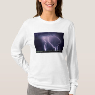 Bliksem boven Salt Lake Valley, Utah. T-shirt