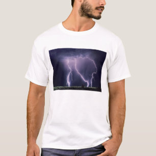 Bliksem boven Salt Lake Valley, Utah. T-shirt