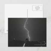 Bliksem boven stad briefkaart (Voorkant / Achterkant)