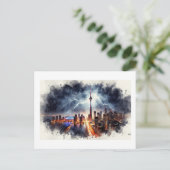 Bliksem boven Toronto,  Briefkaart (Staand voorkant)
