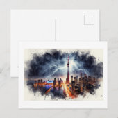 Bliksem boven Toronto,  Briefkaart (Voorkant / Achterkant)