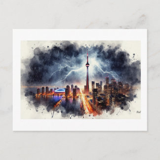 Bliksem boven Toronto,  Briefkaart