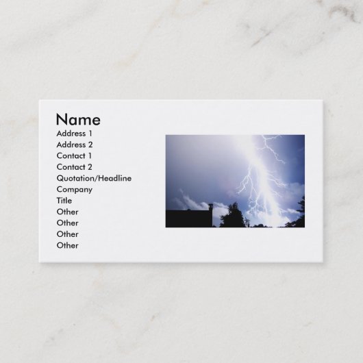 Bliksem Business Card Visitekaartje (Voorkant)