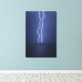 bliksem canvas afdruk (Insitu (Houten vloer))