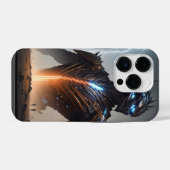 Bliksem Cyborg Krijger iPhone Hoesje (Achterkant horizontaal)