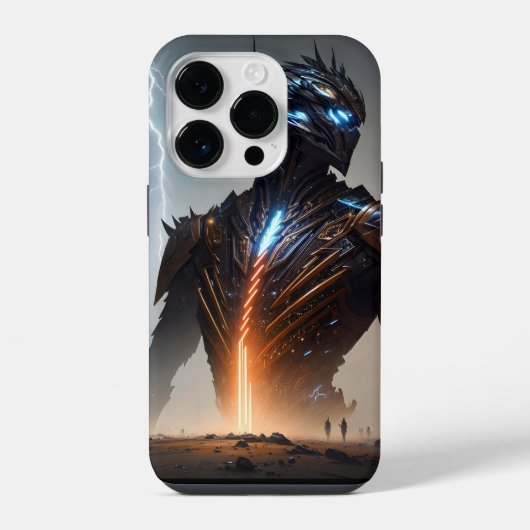 Bliksem Cyborg Krijger iPhone Hoesje (Achterkant)