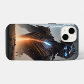 Bliksem Cyborg Krijger iPhone Hoesje (Achterkant horizontaal)