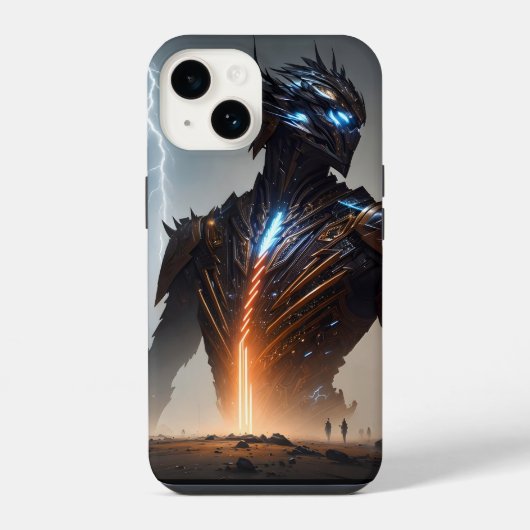 Bliksem Cyborg Krijger iPhone Hoesje (Achterkant)