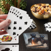Bliksem Cyborg Krijger Pokerkaarten (Insitu)