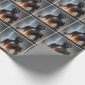 Bliksem Cyborg Warrior Cadeaupapier (Hoek)