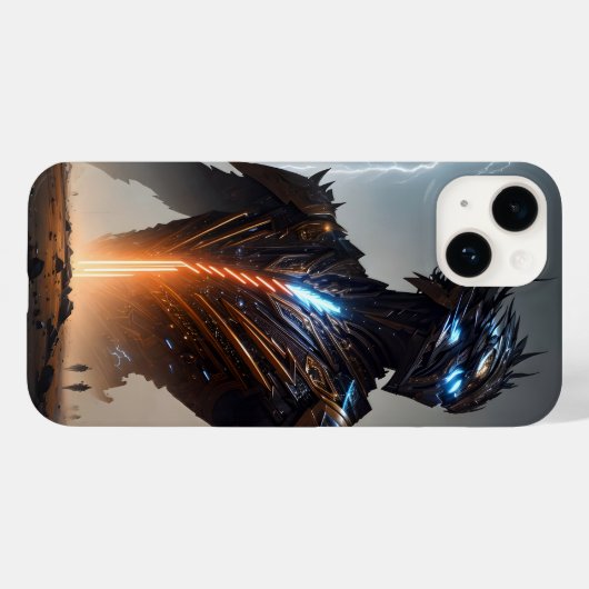 Bliksem Cyborg Warrior Case-Mate iPhone Case (Achterkant (horizontaal))