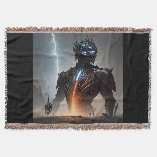 Bliksem Cyborg Warrior Deken (Voorkant)