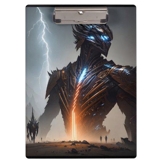 Bliksem Cyborg Warrior Klembord (Voorkant)