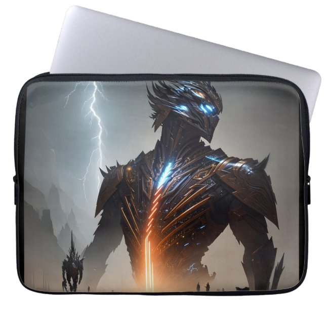 Bliksem Cyborg Warrior Laptop Sleeve (Voorkant)