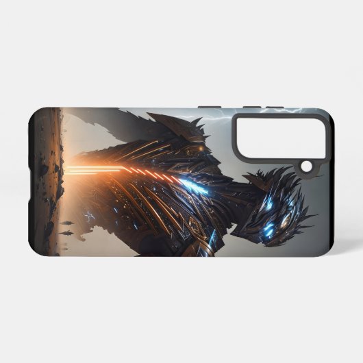 Bliksem Cyborg Warrior Samsung Galaxy Hoesje (Achterkant horizontaal)