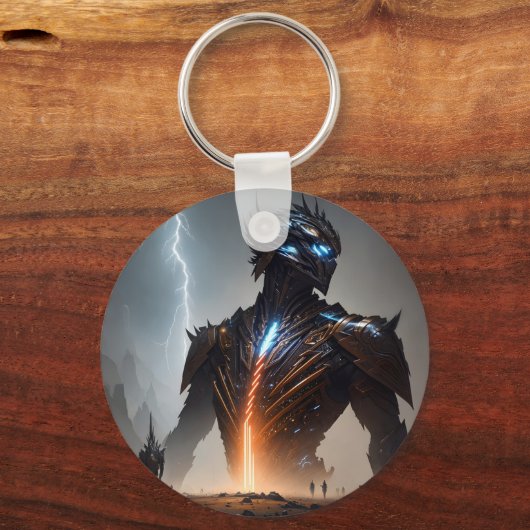 Bliksem Cyborg Warrior Sleutelhanger (Voorkant)