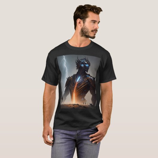 Bliksem Cyborg Warrior T-shirt (Voorkant volledig)