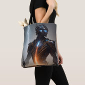 Bliksem Cyborg Warrior Tote Bag (Dichtbij)