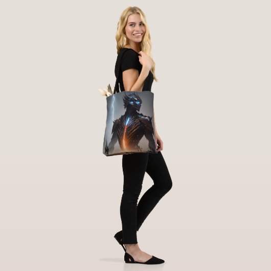 Bliksem Cyborg Warrior Tote Bag (Op model)