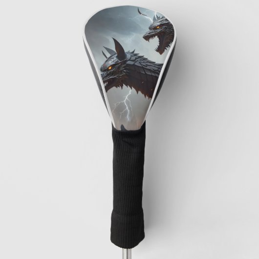 Bliksem Cyborg Wolven Golfheadcover (Voorkant)