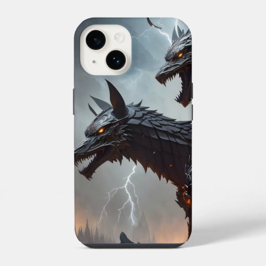 Bliksem Cyborg Wolven iPhone Hoesje (Achterkant)