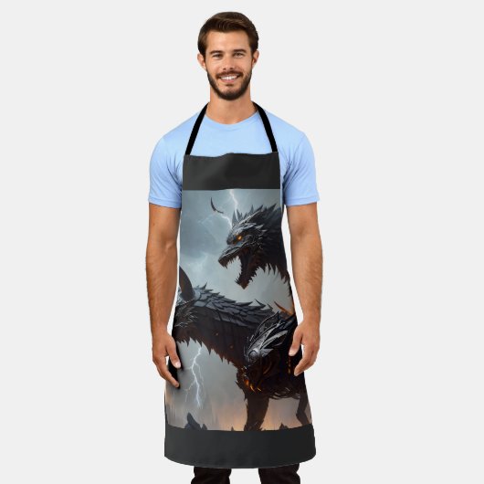 Bliksem Cyborg Wolven Schort (Gedragen)