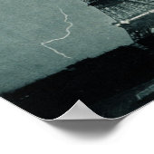 Bliksem die de Eiffeltoren in Parijs raakt Poster (Hoek)