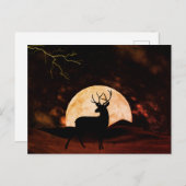 Bliksem, Donder en Buck Full Moon Briefkaart (Voorkant / Achterkant)