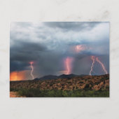 Bliksem drievoudige slag. briefkaart (Voorkant)