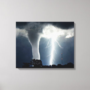 Bliksem en Tornado Verpakt Canvas