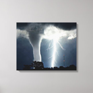 Bliksem en Tornado Verpakt Canvas