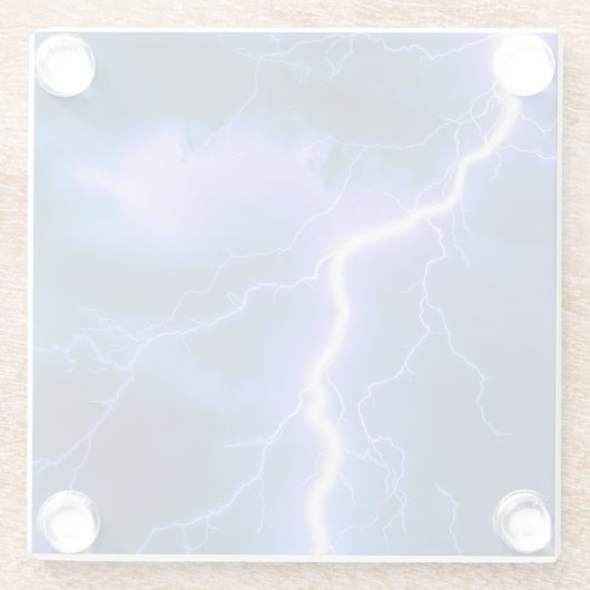 bliksem glazen onderzetter (Achterkant)