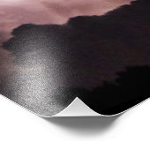 Bliksem in de wolken 24 x 18 inch foto afdruk (Hoek)