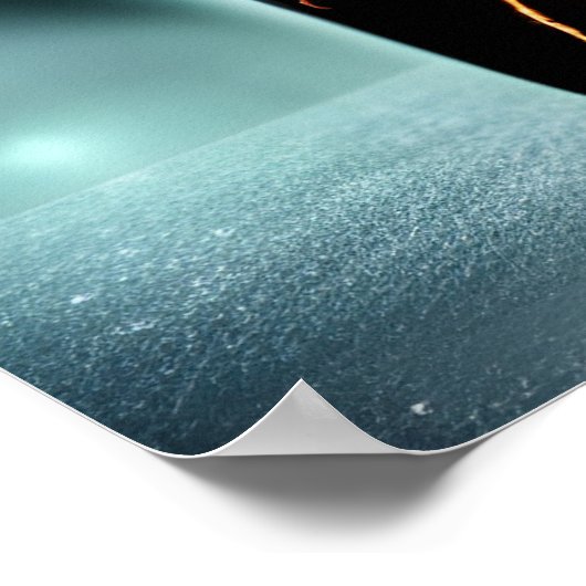 Bliksem in een digitale flessenkunst poster (Hoek)