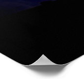Bliksem in een donkerblauwe lucht poster (Hoek)