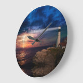 bliksem in een vuurtoren. grote klok (Hoek)