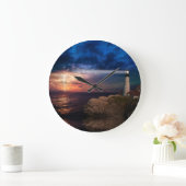 bliksem in een vuurtoren. grote klok (Huis)