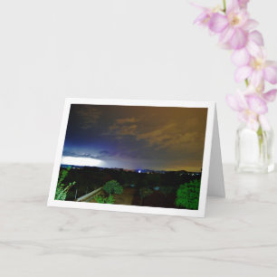 Bliksem in lucht landschap kaart