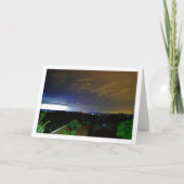 Bliksem in lucht landschap kaart (Voorkant)
