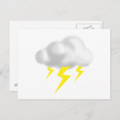 Bliksem in Thunderstorm Cloud Briefkaart (Voorkant / Achterkant)