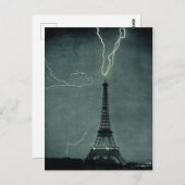 Bliksem met Eiffeltoren Briefkaart (Voorkant / Achterkant)