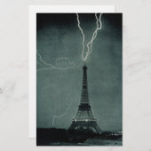 Bliksem met Eiffeltoren Briefpapier (Voorkant / Achterkant)